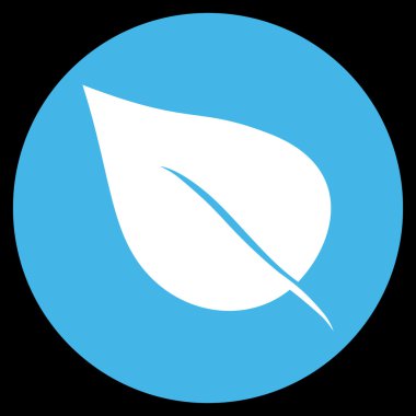 Bitki yaprak düz yuvarlak vektör simgesi