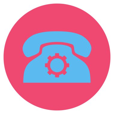 Telefon ayarları düz yuvarlak vektör simgesi