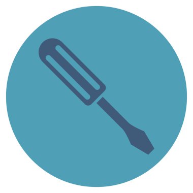 Vektör simge yuvarlak düz tornavida