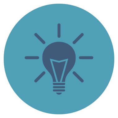 Elektrik ışık düz yuvarlak vektör simgesi