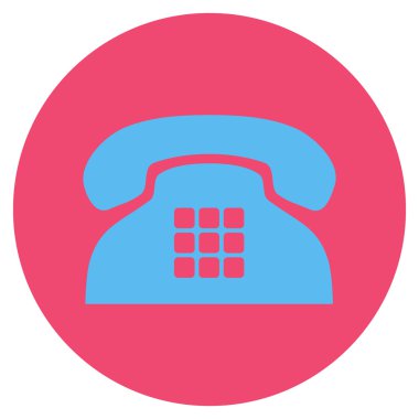 Sesi telefon vektör simge düz yuvarlak