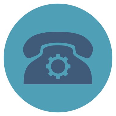 Telefon ayarları düz yuvarlak vektör simgesi