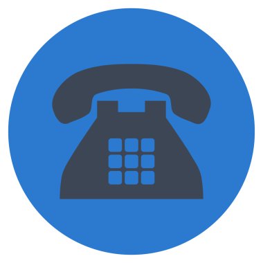 Sesi telefon vektör simge düz yuvarlak