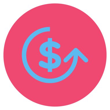 Ters ibraz düz yuvarlak vektör simgesi