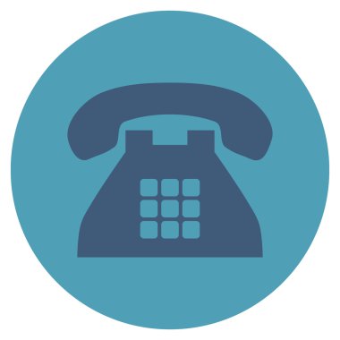 Sesi telefon vektör simge düz yuvarlak