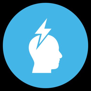 Vektör simge düz yuvarlak baş ağrısı