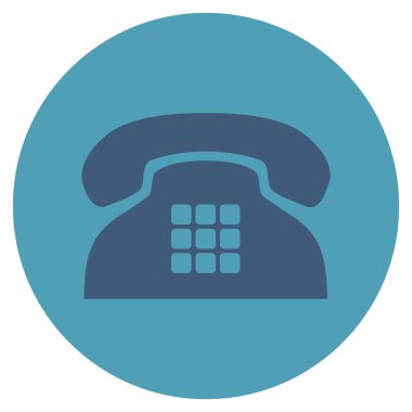 Sesi telefon vektör simge düz yuvarlak