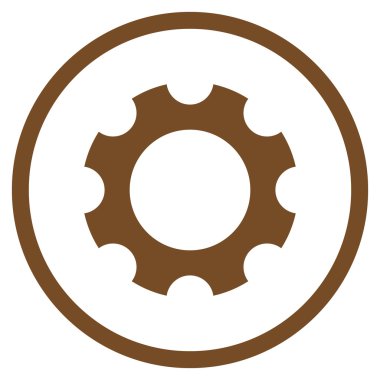 Vites düz vektör yuvarlak simge