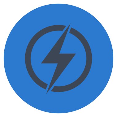 Elektrik düz yuvarlak vektör simgesi