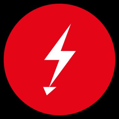 Düz yuvarlak vektör simge elektrik Strike