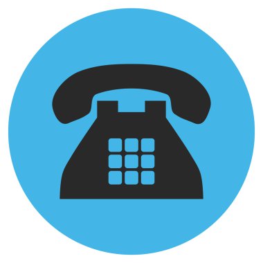 Sesi telefon vektör simge düz yuvarlak