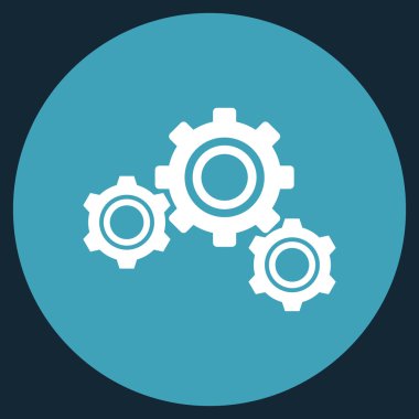 Vites düz yuvarlak vektör simgesi