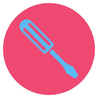 Vektör simge yuvarlak düz tornavida