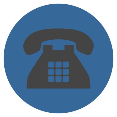 Sesi telefon vektör simge düz yuvarlak