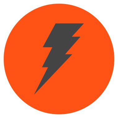 Düz yuvarlak vektör simge yürütmek