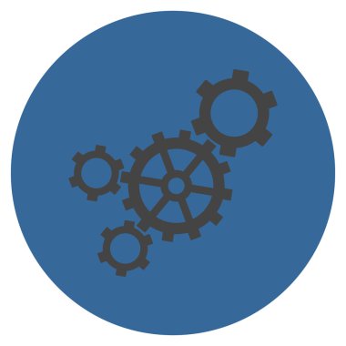 Düz yuvarlak vektör simge mekanizması