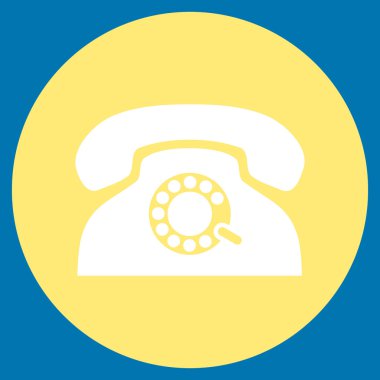 Nabız telefon vektör simge düz yuvarlak