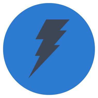 Düz yuvarlak vektör simge yürütmek