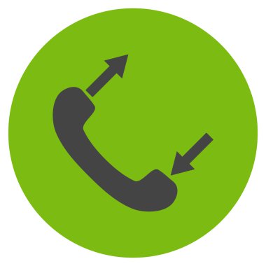 Düz konuşmak telefon vektör simge yuvarlak