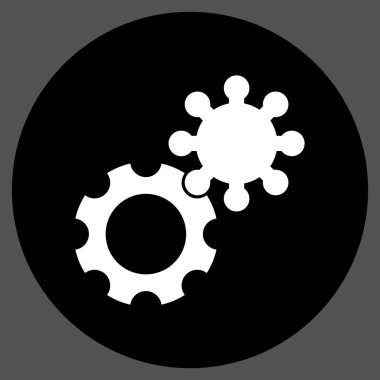 Vites düz yuvarlak vektör simgesi