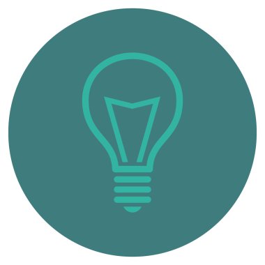 Lamba ampul düz yuvarlak vektör simgesi