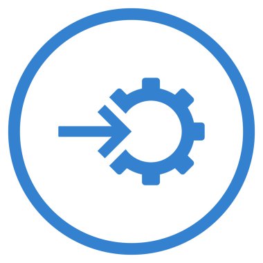 COG Tümleştirme düz vektör yuvarlak simge