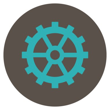 Vites düz yuvarlak vektör simgesi