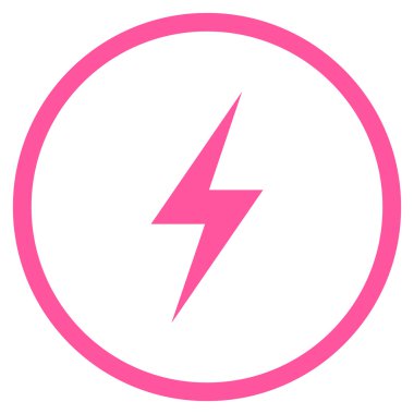 Elektrik düz vektör yuvarlak simge