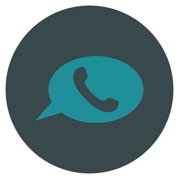 Telefonisch bericht platte ronde Vector Icon — Stockvector