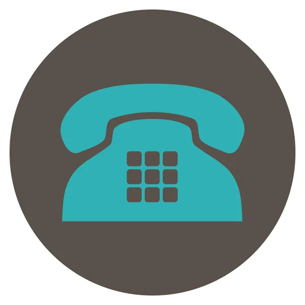 Tone telefone plano redondo vetor ícone — Vetor de Stock