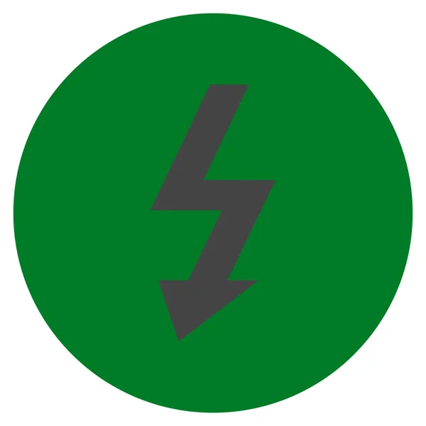 High Voltage Flat Round Vector Icon — Stock Vector
