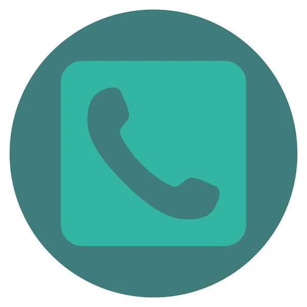 Telefoon Flat ronde Vector Icon — Stockvector