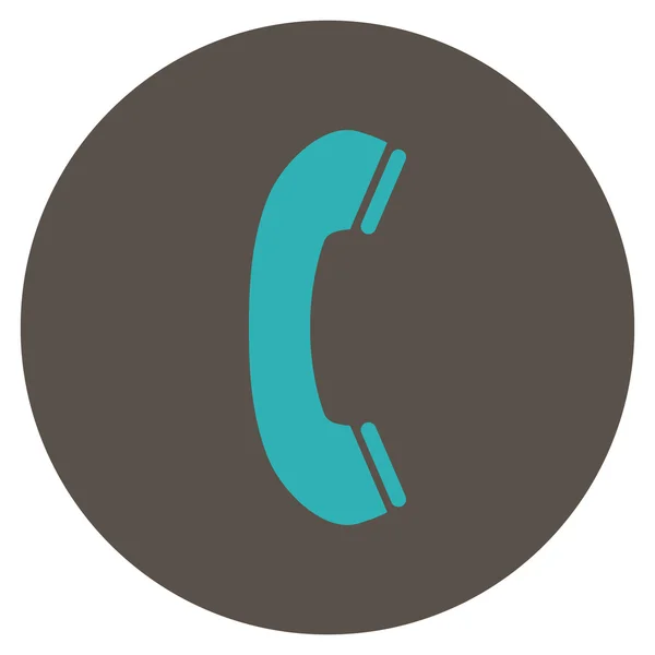 Receptor de telefone Flat Round Vector Icon — Vetor de Stock