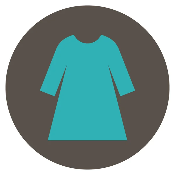 Vestido de mujer plana redonda Vector icono — Vector de stock