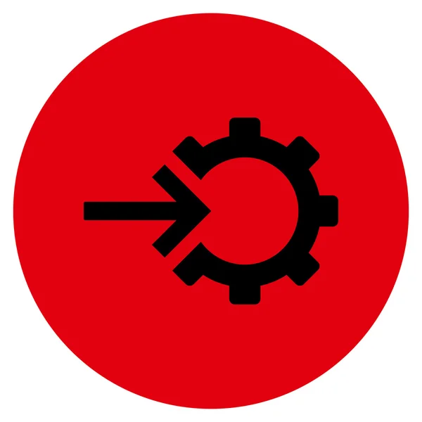 Lapos, kerek Vector Icon COG-integráció — Stock Vector