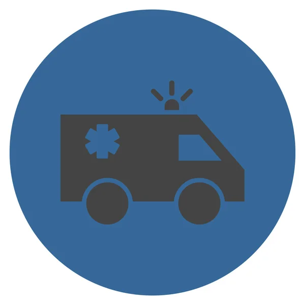 Notfall-Auto flache runde Vektor-Symbol — Stockvektor