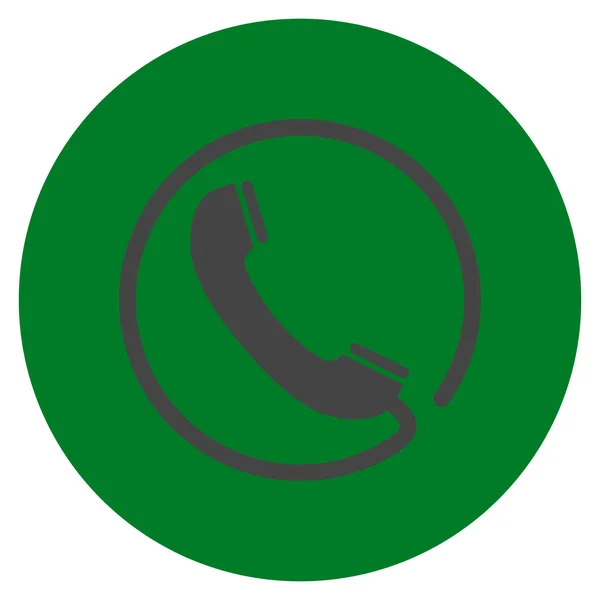 Phone Flat Round Vector Icon — Stock Vector