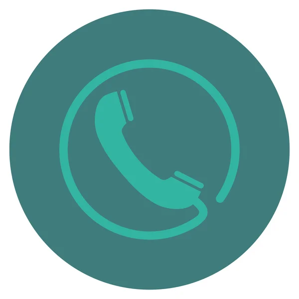 Telefoon Flat ronde Vector Icon — Stockvector