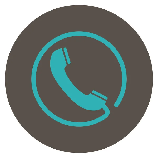 Telefone Flat Round Vector Icon —  Vetores de Stock