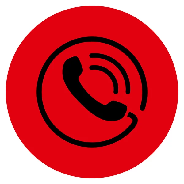 Chamada telefónica Flat Round Vector Icon — Vetor de Stock