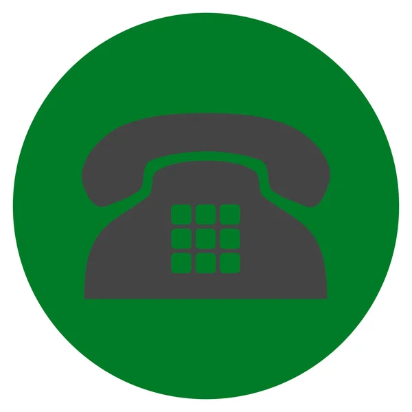 Toon telefoon platte ronde Vector Icon — Stockvector