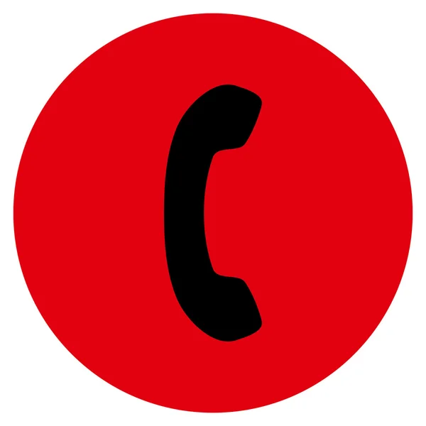 Telefon-Empfänger flache runde Vektor-Symbol — Stockvektor