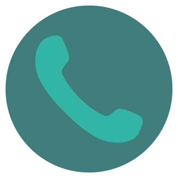 Telefoon ontvanger platte ronde Vector Icon — Stockvector