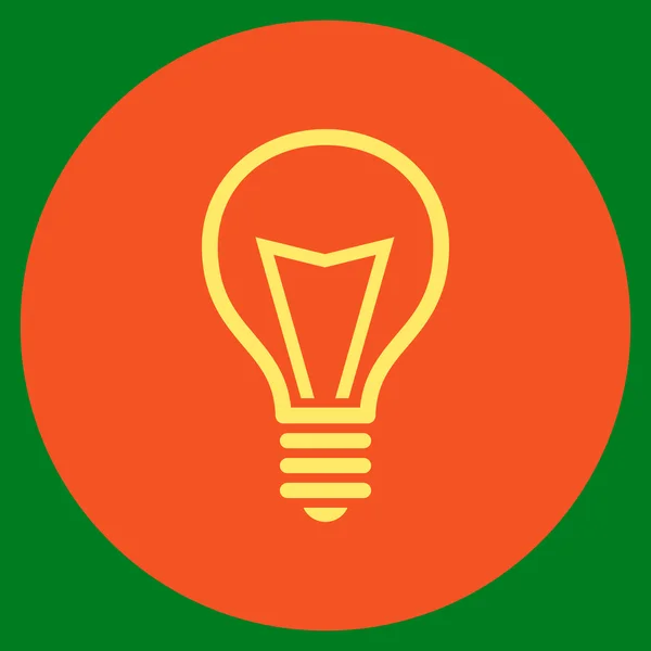 Lampe flache runde Vektorsymbol — Stockvektor