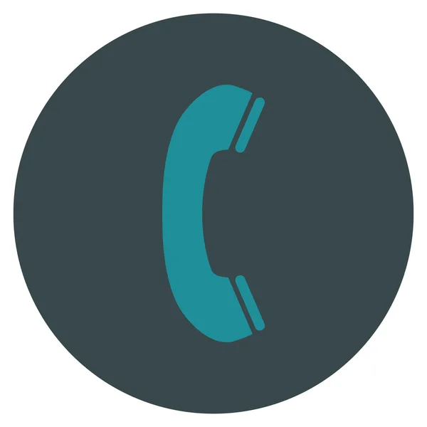 Receptor de telefone Flat Round Vector Icon — Vetor de Stock