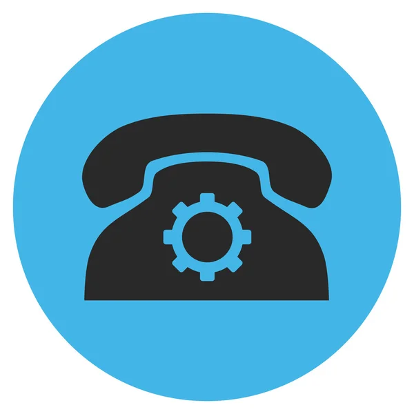 Telefonbeállítások lapos kerek Vector Icon — Stock Vector