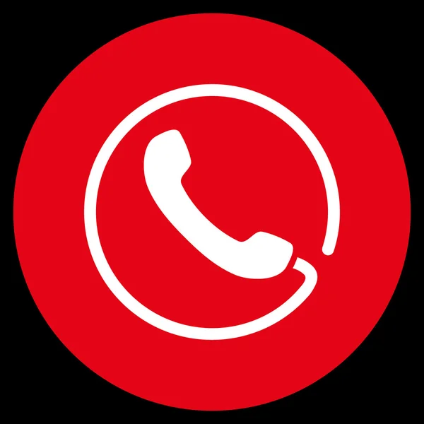 Telefono piatto rotonda icona vettoriale — Vettoriale Stock