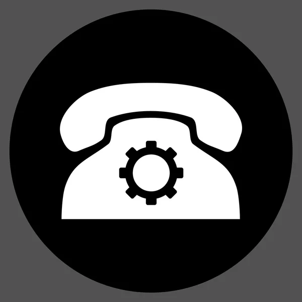 Impostazioni telefono Icona vettoriale rotonda piatta — Vettoriale Stock