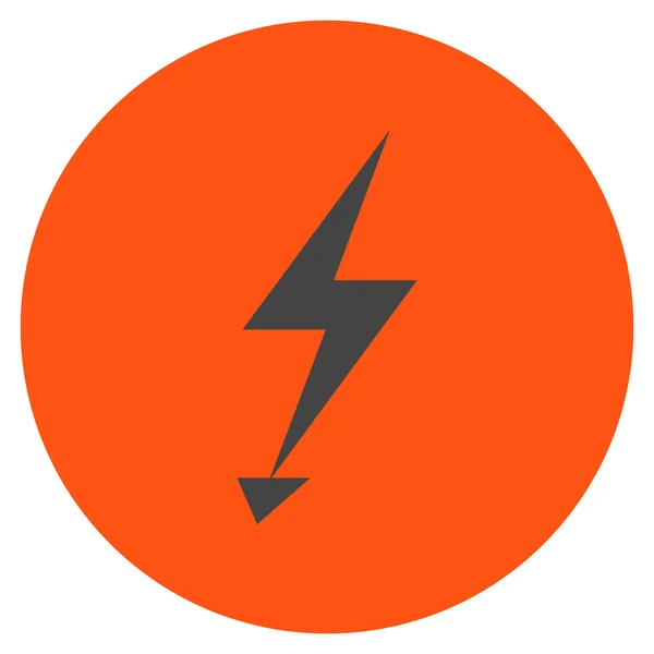 Electric Strike Flat Round Vector Icon — Stock Vector