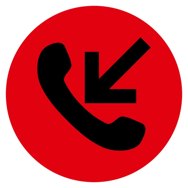 Icono de Vector Redondo plano de llamada entrante — Archivo Imágenes Vectoriales